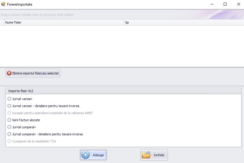 importul fisierelor pentru declaratia 394